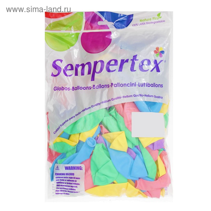 Шар латексный 12 Шар латексный 12" матовый, пастель, набор 100 шт, МИКС