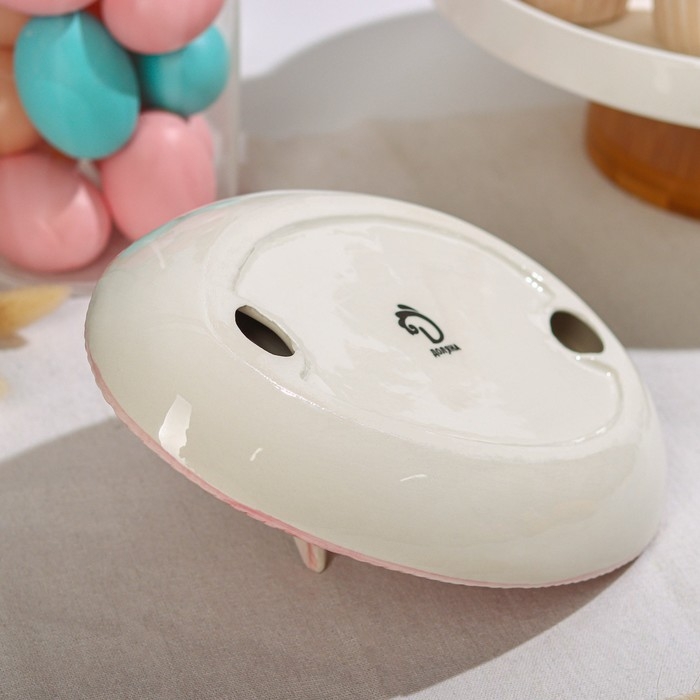 Подставка для яиц Доляна «Зайка», 25×18×9 см, цвет розовый Подставка для яиц Доляна «Зайка», 25×18×9 см, цвет розовый