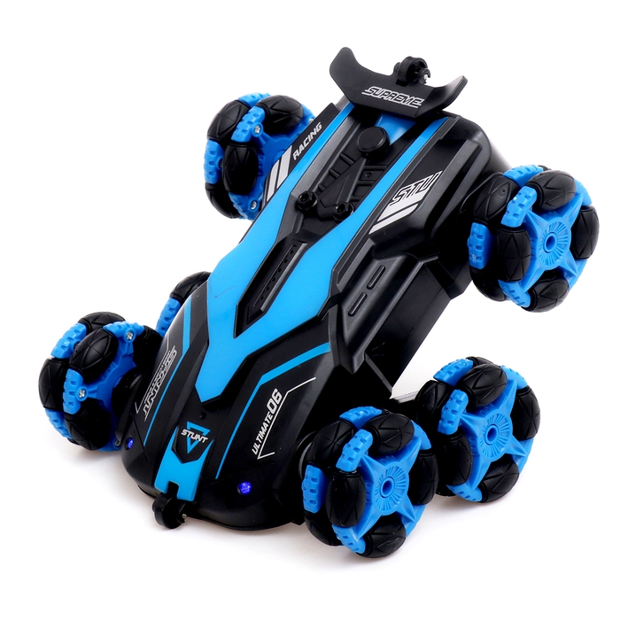 Машина-перевёртыш «ТОР», полный привод, работает от аккумулятора, цвет синий Машина-перевёртыш «ТОР», полный привод, работает от аккумулятора, цвет синий