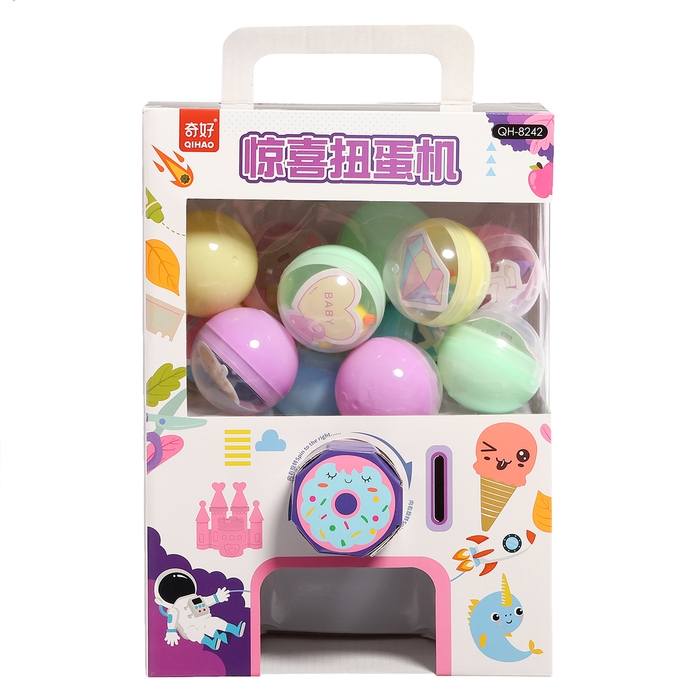 Детский игровой автомат «ВАУ сюрприз!» с игрушками, в наборе 12 шаров-сюрпризов, МИКС Детский игровой автомат «ВАУ сюрприз!» с игрушками, в наборе 12 шаров-сюрпризов, МИКС