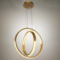 Люстра BayerLux с ПДУ 1544/2 LED 120Вт 3000-6000К диммер золото d.50см