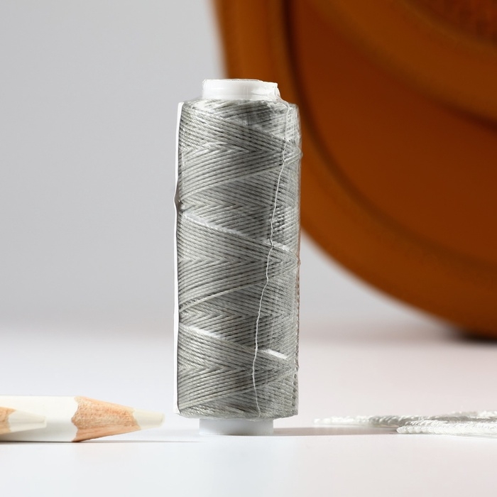Нитки вощёные, круглые, 300D/3, 0,35 мм, 60 ± 2 м, цвет серый Нитки вощёные, круглые, 300D/3, 0,35 мм, 60 ± 2 м, цвет серый