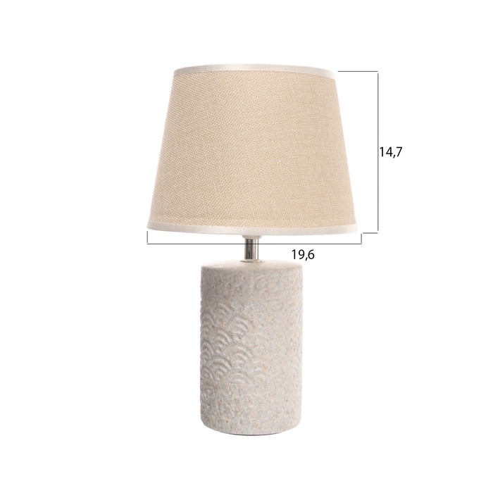 Лампа настольная Лампа настольная "Волны" 1х40Вт Е14 серый/бежевый 20х20х34см