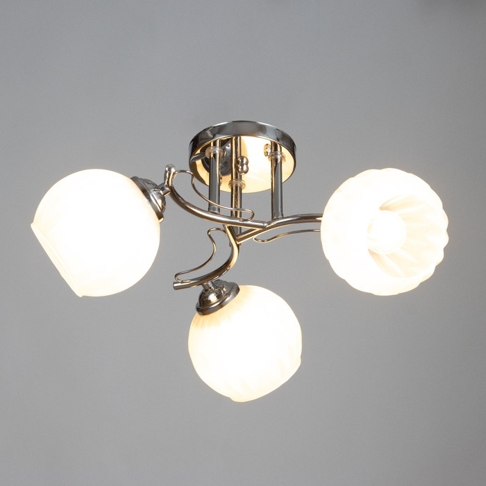 Люстра Люстра "Селена" 3х40Вт Е27 Хром 48х48х21см