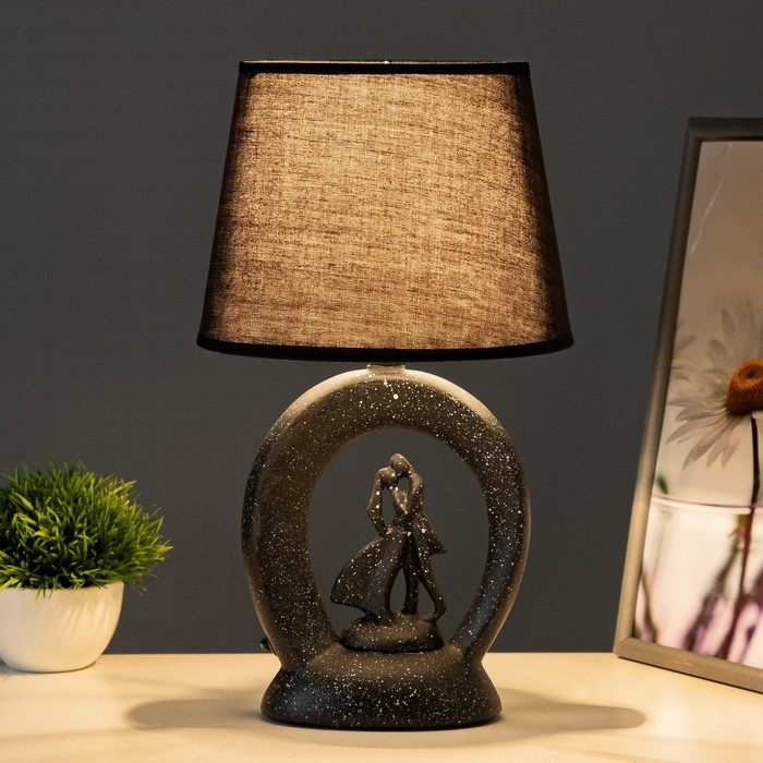 Настольная лампа Настольная лампа "Встреча" Е14 40Вт черный 20х20х34см RISALUX