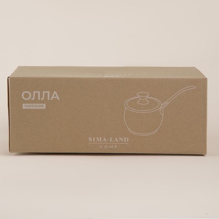 Ковш из нержавеющей стали SL Home «Олла», 1,5 л, d=16 см, h=7,5 см, с крышкой, индукция Ковш из нержавеющей стали SL Home «Олла», 1,5 л, d=16 см, h=7,5 см, с крышкой, индукция