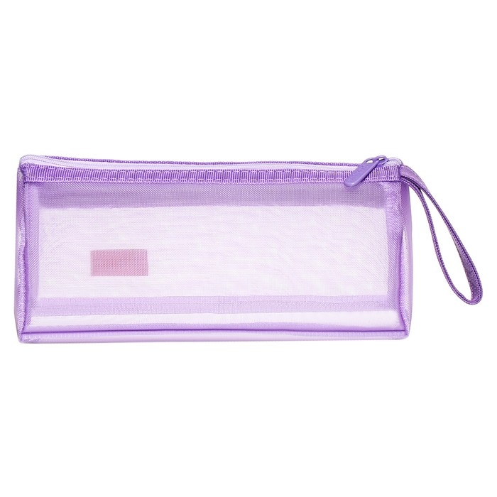 Пенал школьный на молнии Calligrata Пенал школьный на молнии Calligrata "Сетка", 2 отделения, сиреневый