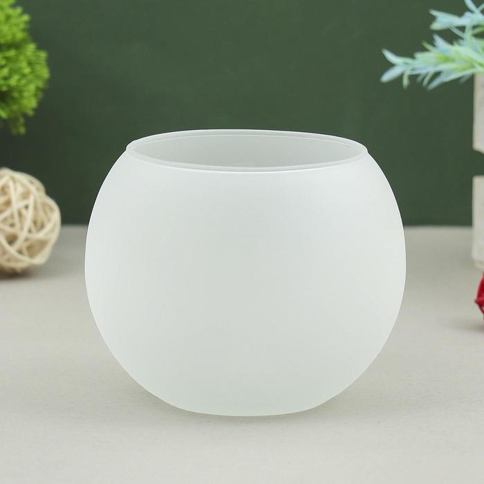 Ваза Ваза "Пять вечеров" белая матовая, шаровая d-8.5см 10х12 см, 1л