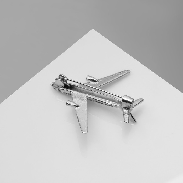 Брошь «Самолёт», цвет серебро Брошь «Самолёт», цвет серебро
