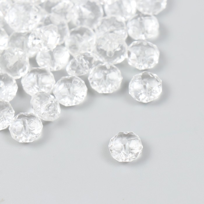 Бусины для творчества пластик Бусины для творчества пластик "Кристаллики" прозрачные набор 20 гр 0,6х1х1 см