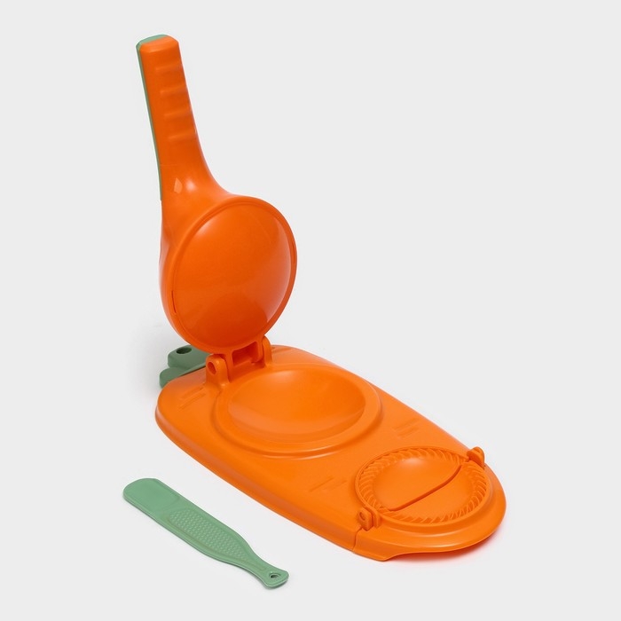 Форма для лепки вареников Доляна, 23×12×8 см, цвет оранжевый Форма для лепки вареников Доляна, 23×12×8 см, цвет оранжевый