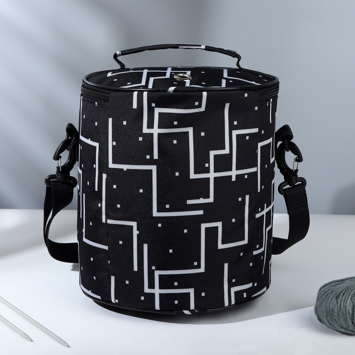 Сумка-футляр «Геометрия», 2 люверса, d = 21 × 23 см, цвет разноцветный Сумка-футляр «Геометрия», 2 люверса, d = 21 × 23 см, цвет разноцветный