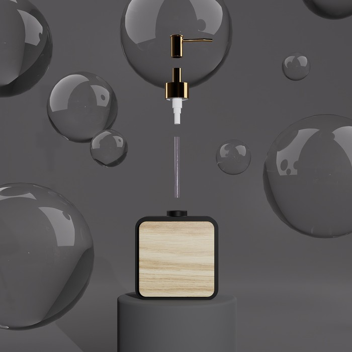 Набор аксессуаров для ванной комнаты «Агат», 4 предмета (дозатор, мыльница, 2 стакана), цвет чёрный Набор аксессуаров для ванной комнаты «Агат», 4 предмета (дозатор, мыльница, 2 стакана), цвет чёрный