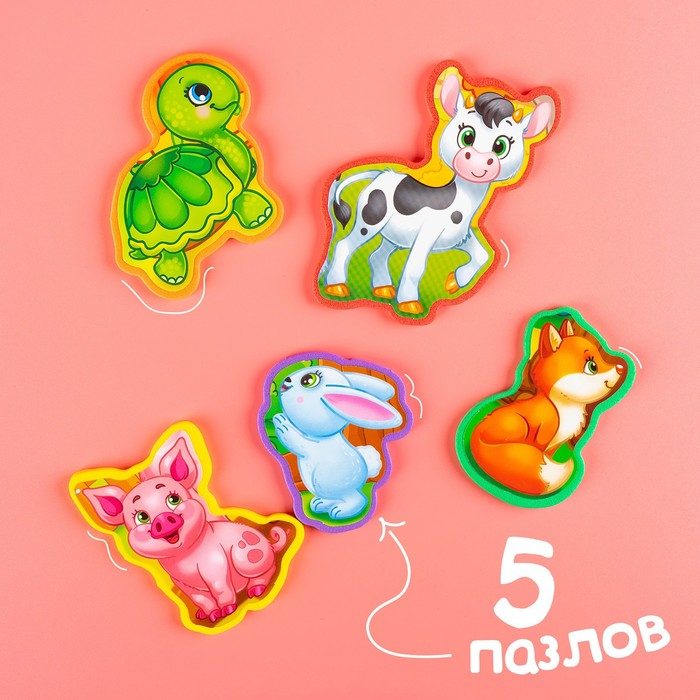 Книга с мягкими пазлами EVA «Кто чей малыш?», 12 стр. Книга с мягкими пазлами EVA «Кто чей малыш?», 12 стр.