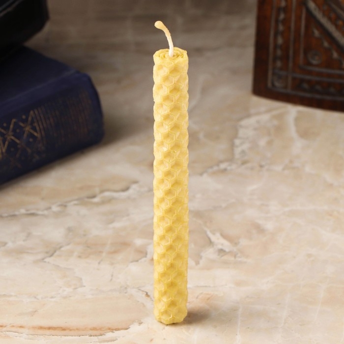Свеча из вощины  Свеча из вощины "Усиление силы воли" , 13х1,7 см, 1 ч, желтый