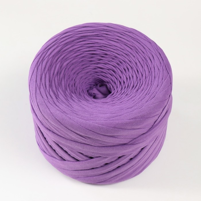 Трикотажная пряжа, ширина 7-9 мм, 100м/295 гр±10% (39 - темная сирень)