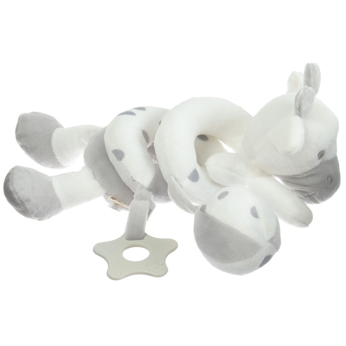 Растяжка - спираль с игрушками дуга на коляску / кроватку для малышей «Коровка», с пищалкой, прорез., Крошка Я Растяжка - спираль с игрушками дуга на коляску / кроватку для малышей «Коровка», с пищалкой, прорез., Крошка Я