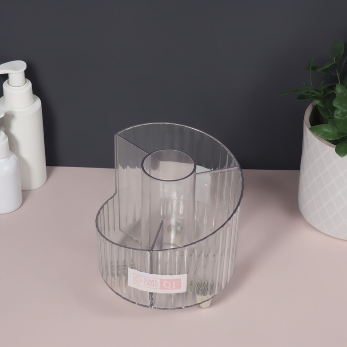 Органайзер для хранения «CRISTAL», 4 секции, d = 12 × 12,5 см, цвет прозрачный