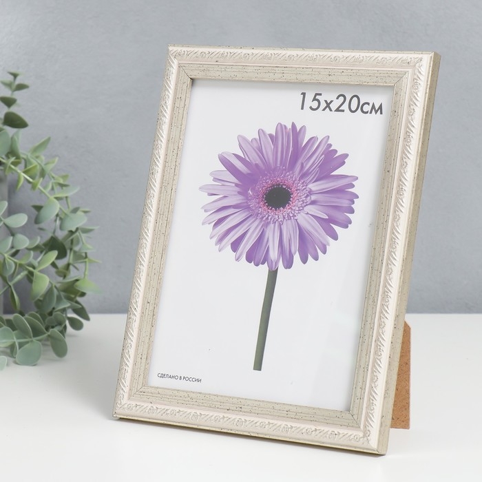Фоторамка пластик Rosa 15х20 см серебро Фоторамка пластик Rosa 15х20 см серебро
