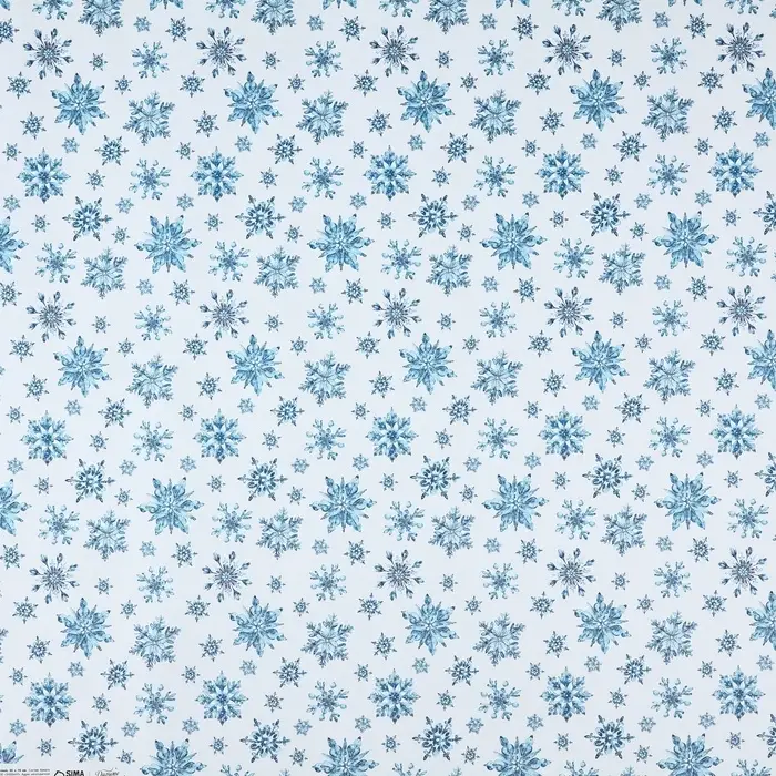 Бумага упаковочная новогодняя крафтовая &laquo;Снежинки&raquo;, 50&times;70 см