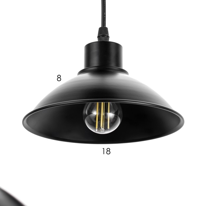 Светильник Светильник "Артена" 3xE27 40Вт черный 30х30х6-106 см