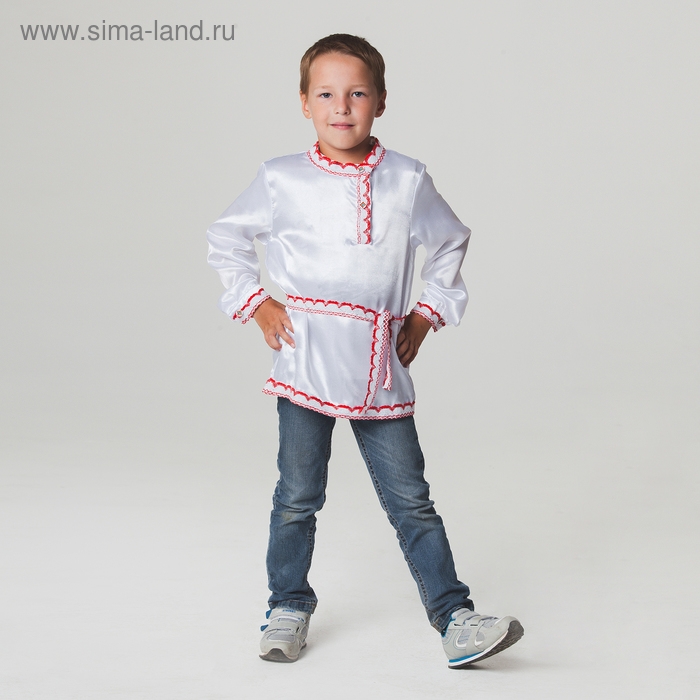 Русская народная рубаха для мальчика, р-р 60, рост 110-116 см Русская народная рубаха для мальчика, р-р 60, рост 110-116 см