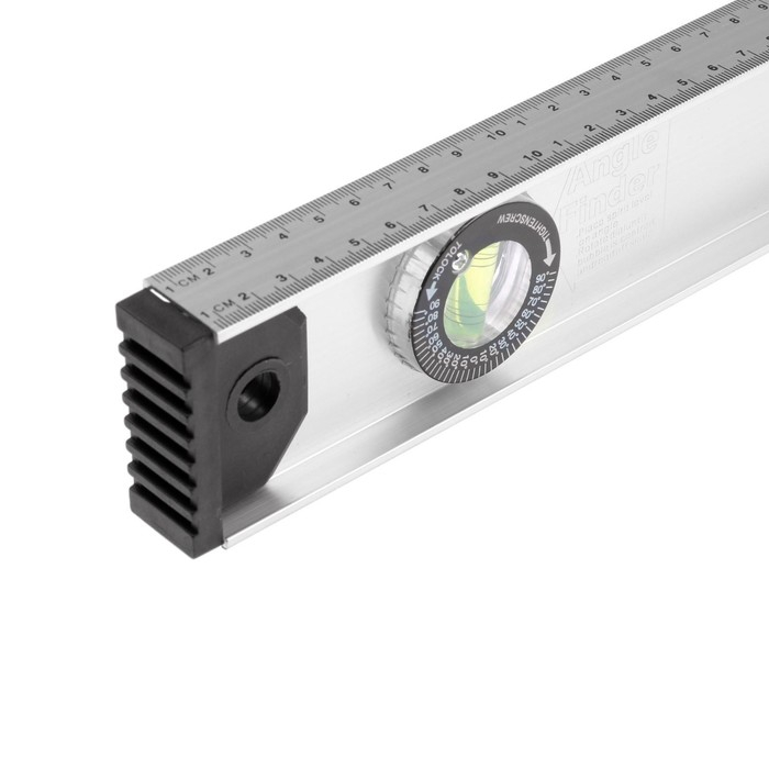 Уровень алюминиевый ТУНДРА  Уровень алюминиевый ТУНДРА "Рельс", 3 глазка (1 поворотный), 600 мм