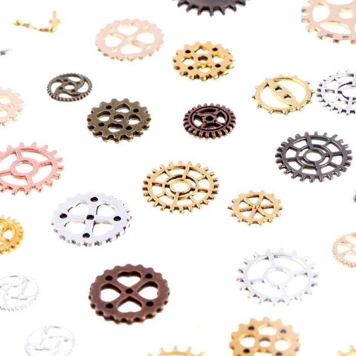 Декор для творчества «Античные шестерни» вес 50 г, размер 1 шт. — 0,5-3 см Декор для творчества «Античные шестерни» вес 50 г, размер 1 шт. — 0,5-3 см