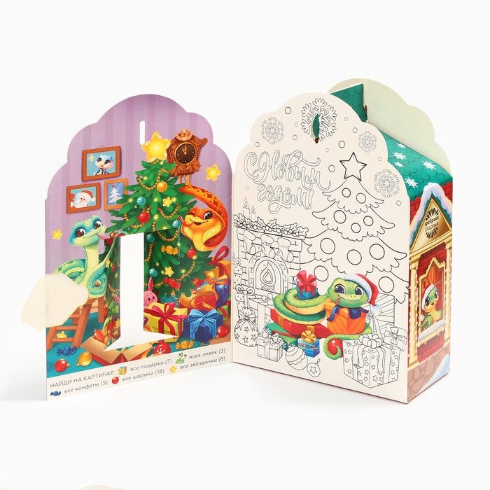 Сладкий подарок «Сказочный дом»: шоколадные конфеты с раскраской, 500 г. Сладкий подарок «Сказочный дом»: шоколадные конфеты с раскраской, 500 г.