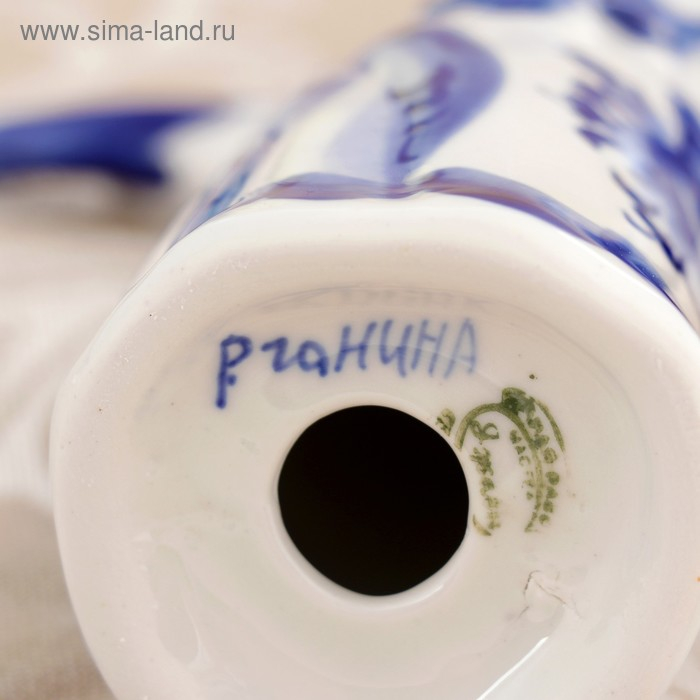 Набор для специй &laquo;Дама с коромыслом&raquo;, 5&times;13&times;20 см, гжель