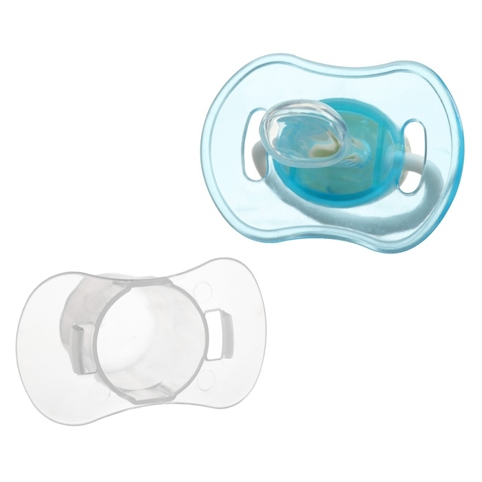 Соска - пустышка силиконовая ортодонтическая, от 3 мес., с колпачком, в контейнере, цвет голубой Соска - пустышка силиконовая ортодонтическая, от 3 мес., с колпачком, в контейнере, цвет голубой