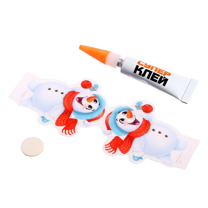 Набор для опытов «Новогодний шарик: Снеговик», диаметр 7 см Набор для опытов «Новогодний шарик: Снеговик», диаметр 7 см