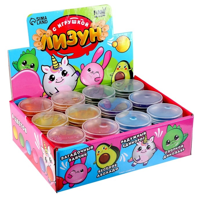 Лизун - слайм «Единорог», твёрдый, цвета МИКС Лизун - слайм «Единорог», твёрдый, цвета МИКС