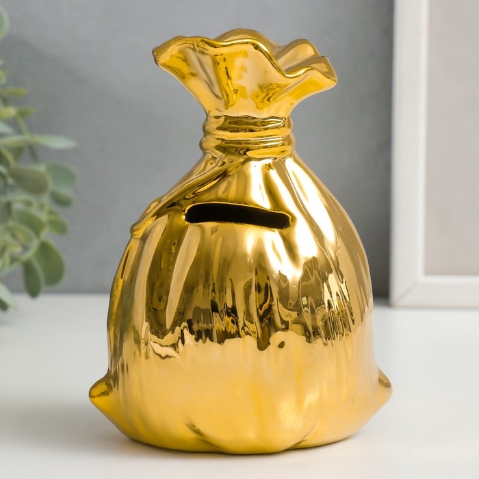 Копилка керамика "Мешок с долларом" МИКС 12х10х6,5 см