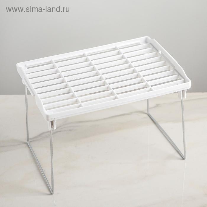 Полка универсальная складная 27×19,3×17 см, цвет белый Полка универсальная складная 27×19,3×17 см, цвет белый