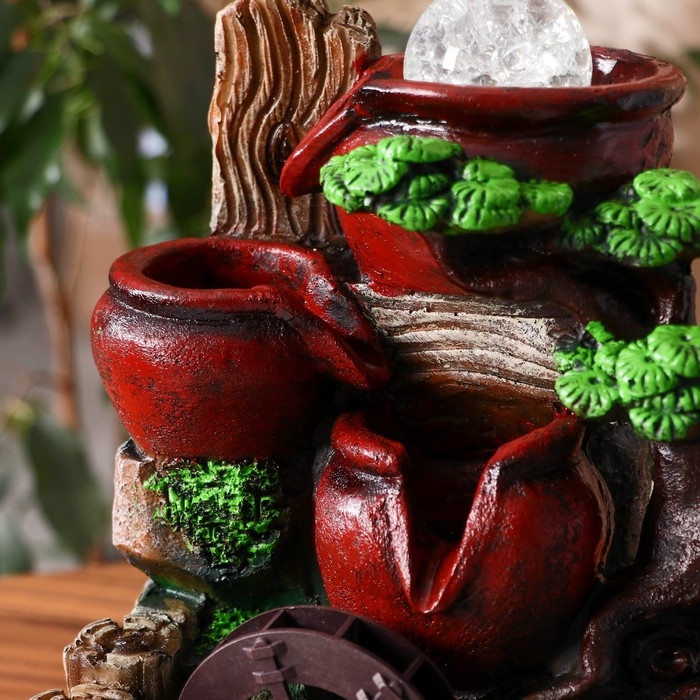 Фонтан Фонтан "Горшочки под деревом" 17х14,5х26 см (с подсветкой)