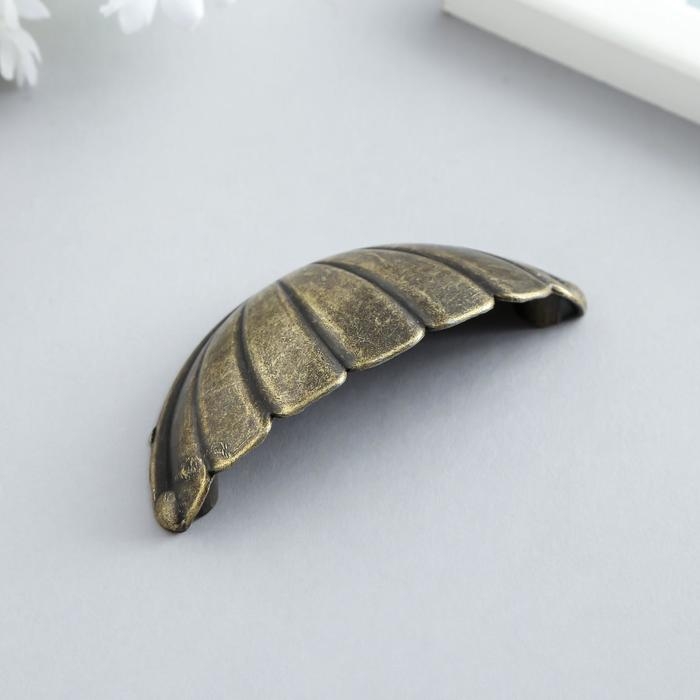 Ручка для шкатулки металл Ручка для шкатулки металл "Лепестки" бронза 7,6х3,8х1,5 см