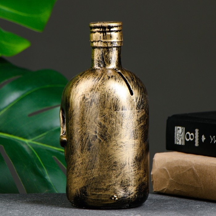 Копилка  Копилка "Бутылка череп античная"