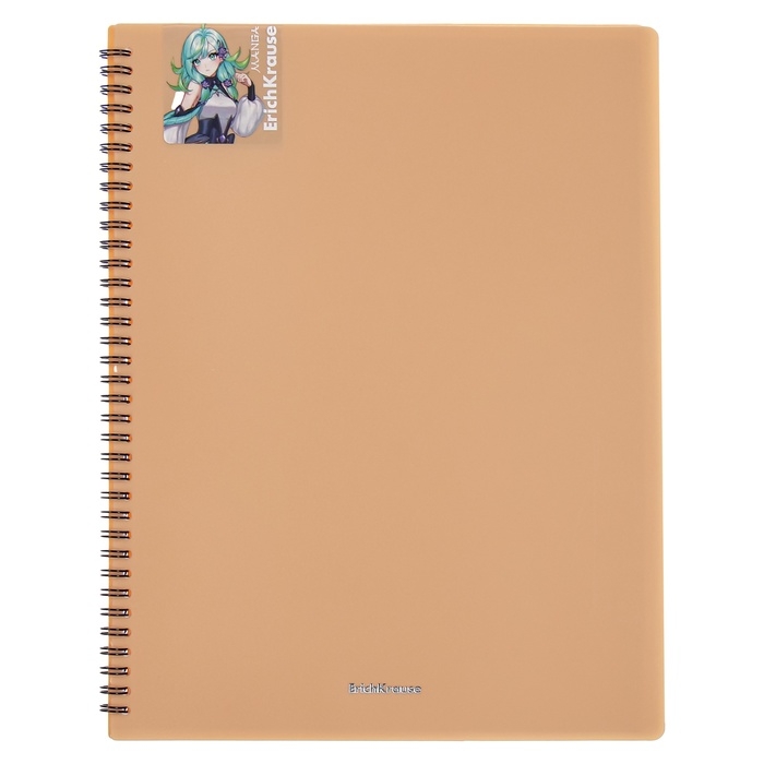 Папка 20 вкладышей на спирали, А4, 600 мкм, ErichKrause Папка 20 вкладышей на спирали, А4, 600 мкм, ErichKrause "Matt Manga", текстура "песок", микс