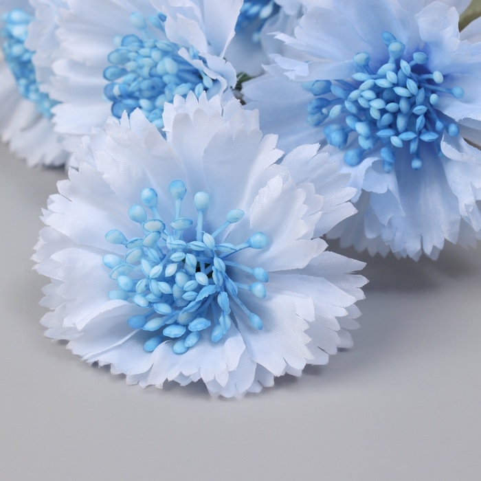 Цветы искусственные Цветы искусственные "Гвоздика каспар галант" 58х7 см, голубой