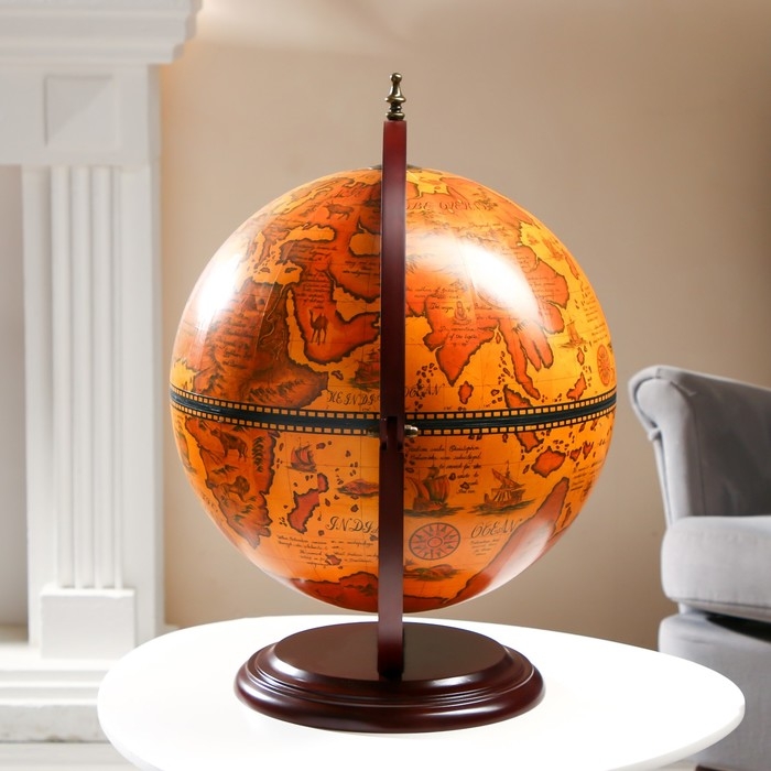 Глобус бар декоративный Глобус бар декоративный "Винтажная карта" 46х41х56,5 см