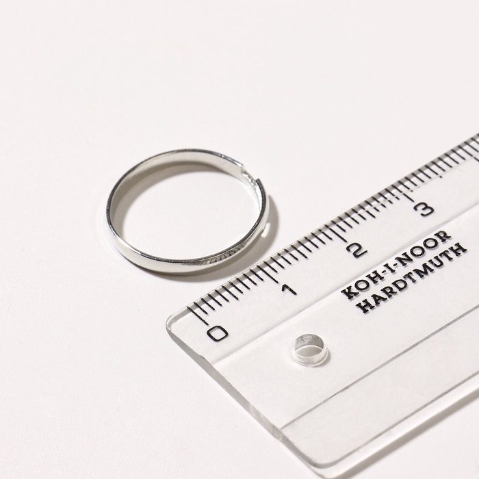 Основа для кольца регулируемая, безразмерная (набор 5 шт.), цвет серебро Основа для кольца регулируемая, безразмерная (набор 5 шт.), цвет серебро