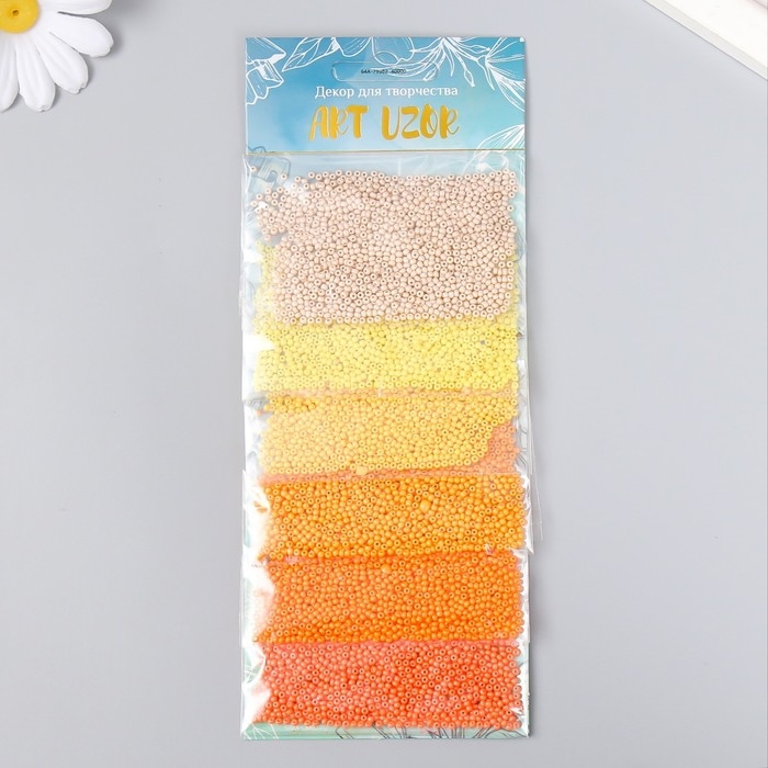 Бисер круглый 12/0  Бисер круглый 12/0 "Солнечные зайчики" 6 цветов х 10 гр 20х8 см