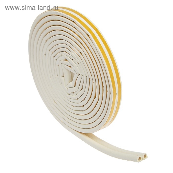 Уплотнитель резиновый ТУНДРА, профиль D, размер 9х8 мм, белый, в упаковке 10 м Уплотнитель резиновый ТУНДРА, профиль D, размер 9х8 мм, белый, в упаковке 10 м