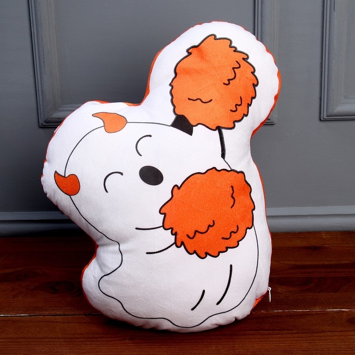 Мягкая игрушка «Привидение» с рожками, цвет белый Мягкая игрушка «Привидение» с рожками, цвет белый