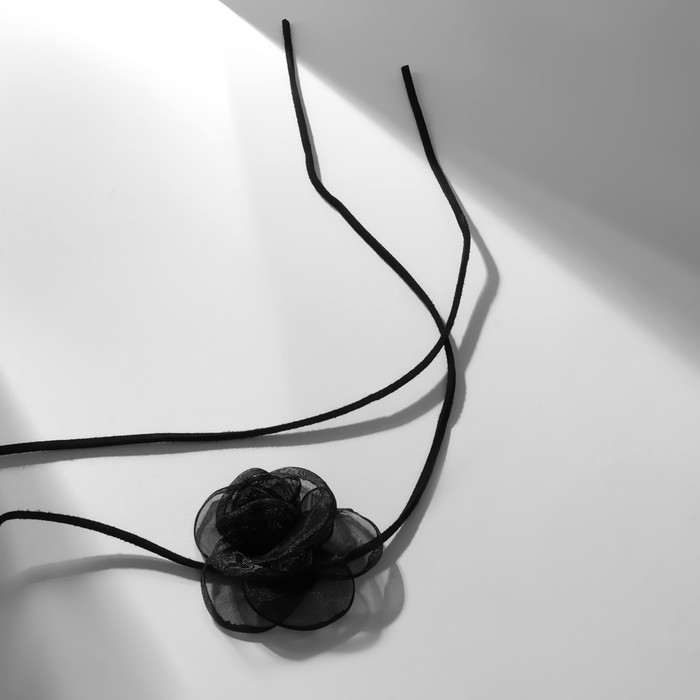 Чокер «Танго» цветок на нитях, цвет чёрный, 30см Чокер «Танго» цветок на нитях, цвет чёрный, 30см