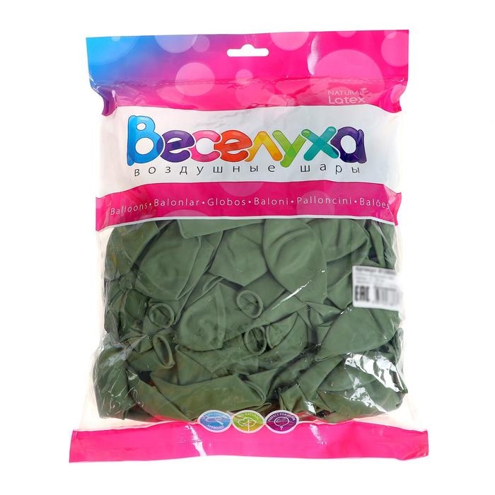 Шар латексный 12 Шар латексный 12" пастель, эвкалипт, набор 100 шт.