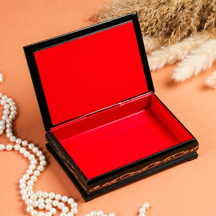 Шкатулка «Жостово», 11х16 см, лаковая миниатюра Шкатулка «Жостово», 11х16 см, лаковая миниатюра