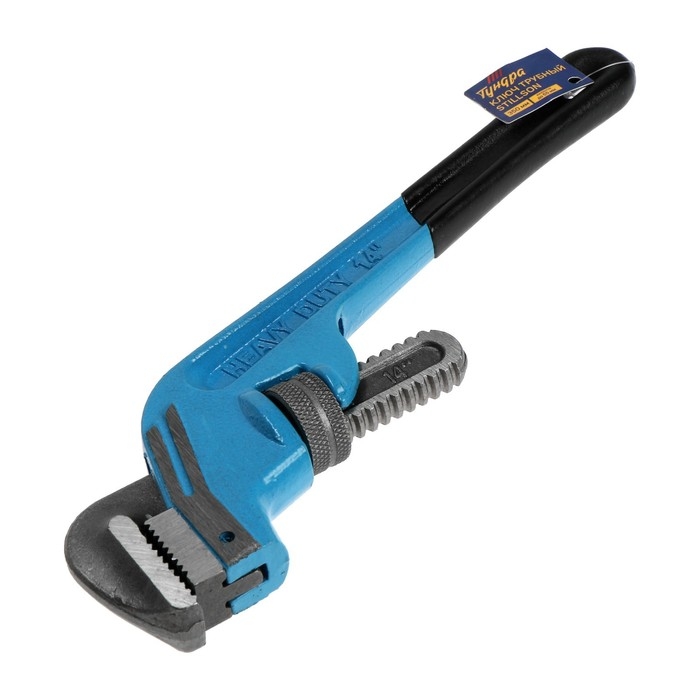 Ключ трубный ТУНДРА, тип  Ключ трубный ТУНДРА, тип "Stillson", угол рабочей части 120°, раскрытие до 55 мм, 350 мм