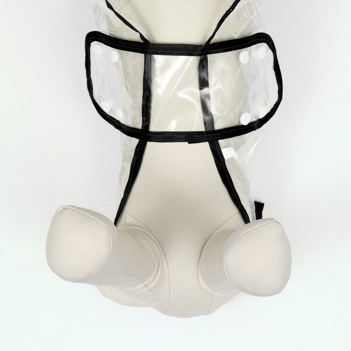 Дождевик для собак, размер L  (ДС 30, ОГ 41-46, ОШ 42 см), чёрный Дождевик для собак, размер L  (ДС 30, ОГ 41-46, ОШ 42 см), чёрный